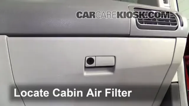 2007 Nissan Quest 3.5L V6 Filtre à air (intérieur) Changement